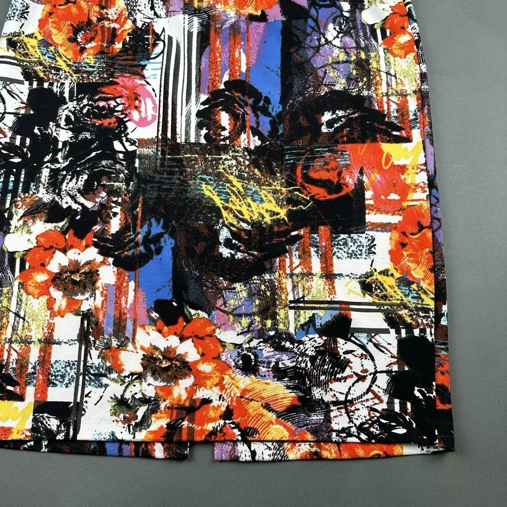 Grace Elements Stretch Retro Core Printed High Waist Skirt Size‎ XL Women's EUC